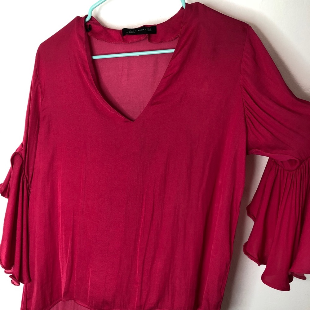 Pink business casual top